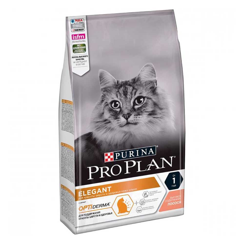 Pro Plan корм для кошек для здоровой кожи и шерсти с лососем (Elegant)