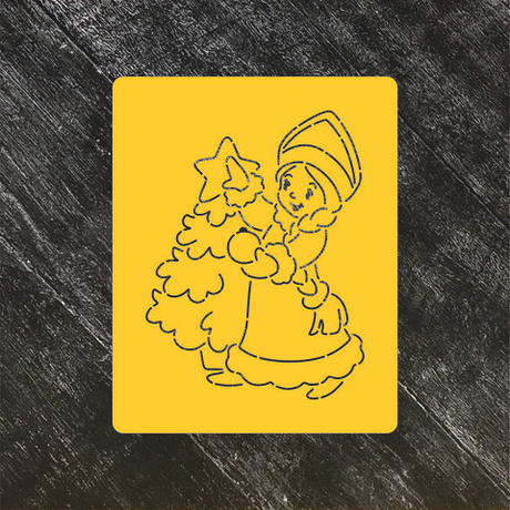 Трафарет №18 Снегурочка