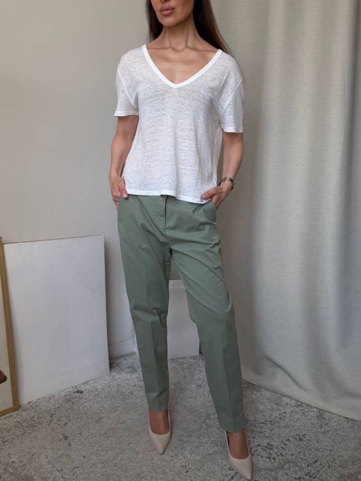 Льняная футболка Massimo Dutti, L