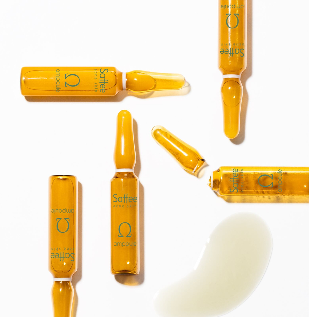 Saffee Acne Skin Omega ampoules: 7-days intensive soothing acne treatment - 7-дневная интенсивная терапия для облегчения симптомов акне /   / GTIN 8059300539118