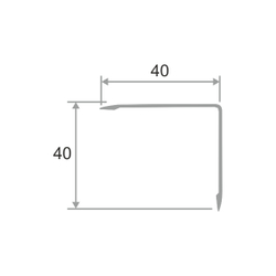 Алюминиевый угол без отверстий ПН-40х40 2700 мм