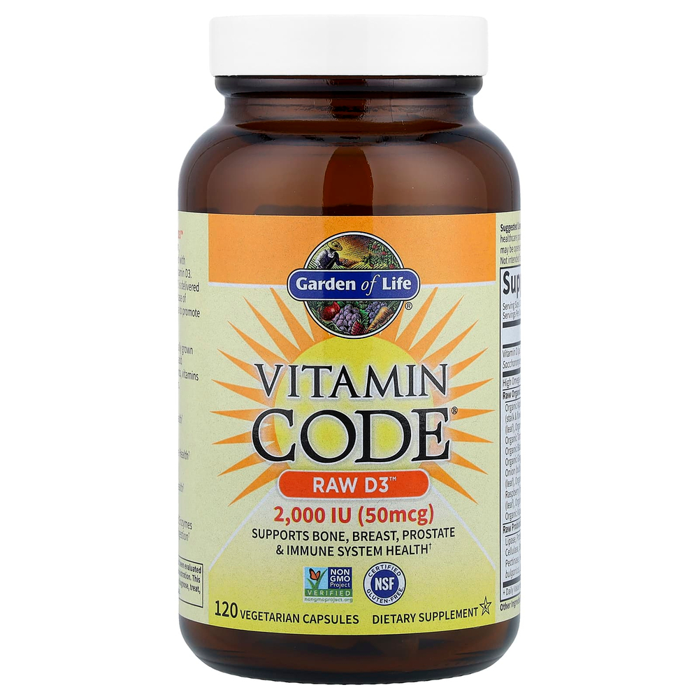 Garden of Life, Vitamin Code®, RAW D3™, 120 вегетарианских капсул
