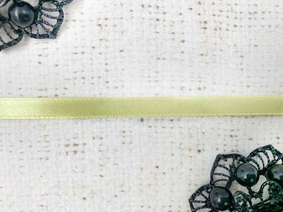 Лента атласная, ш. 0,6 см, бледно-жёлтый