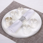 Набор колец для салфеток 6шт «Камея» 4*4см, серебро