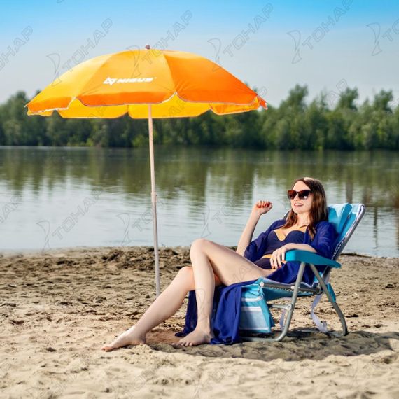 Зонт пляжный NISUS d 1,6м прямой (19/22/170Т) N-160