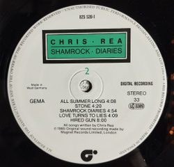 Винтажная виниловая пластинка LP Chris Rea Shamrock Diaries (Germany 1985)