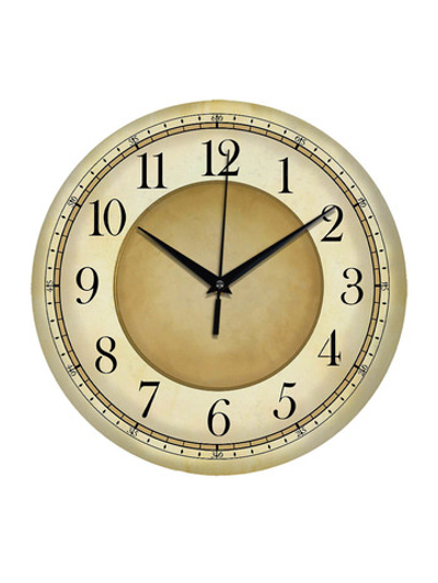 Часы настенные деревянные IDEAL "СТАРЫЕ ЧАСЫ", 30 см, бесшумные, классические Декор для дома, подарок