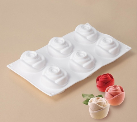 Силиконовая форма для выпечки и муссовых десертов "Роза"