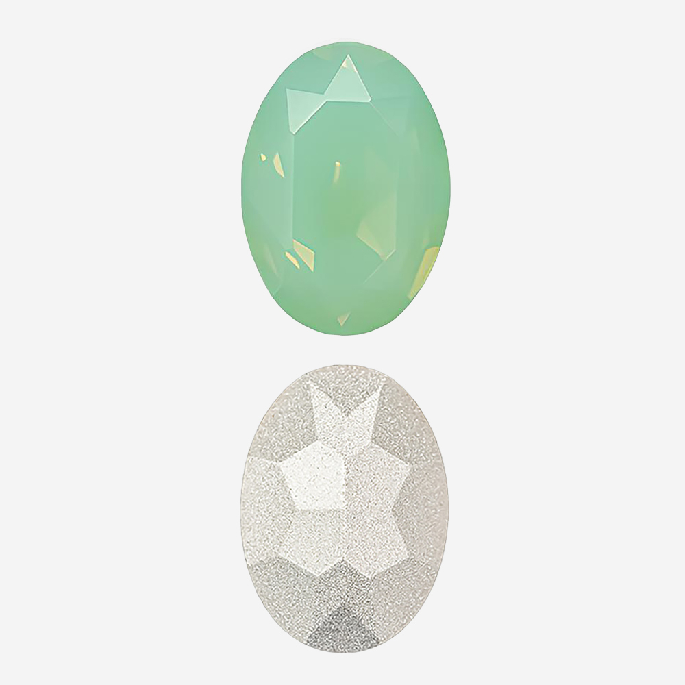Кристалл Овал (Oval Fancy Stone), оттенок "Тихоокеанский Опал"/"Pacific Opal", 18*13мм