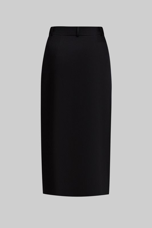 Юбка макси со шлицей спереди, черный