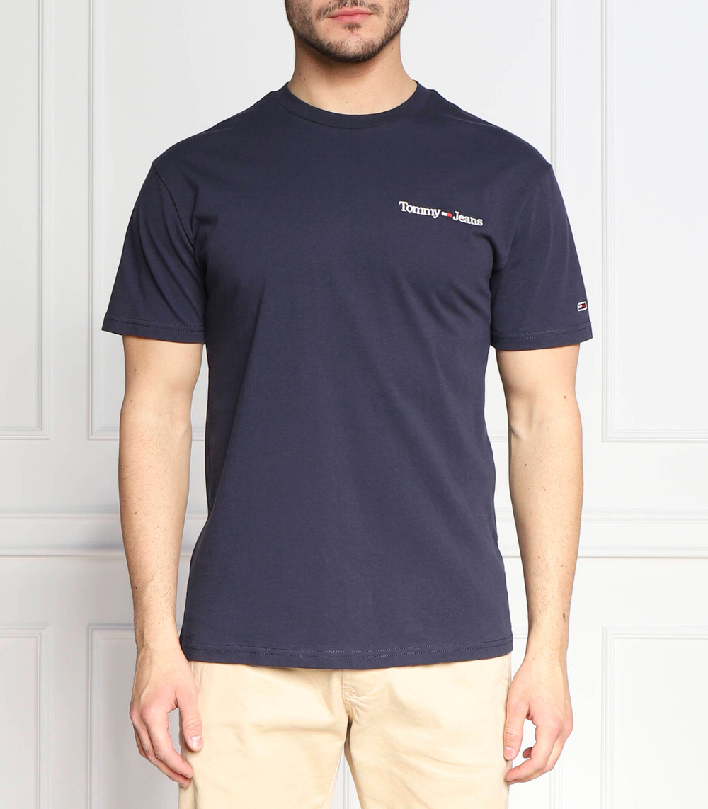 футболка linear chest Tommy Jeans - темно-синий(DM0DM15790)