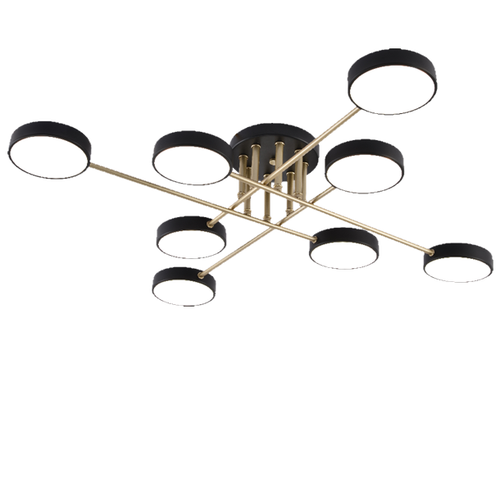 Потолочная светодиодная люстра Mirastyle MH-3258/8 BK+GOLD