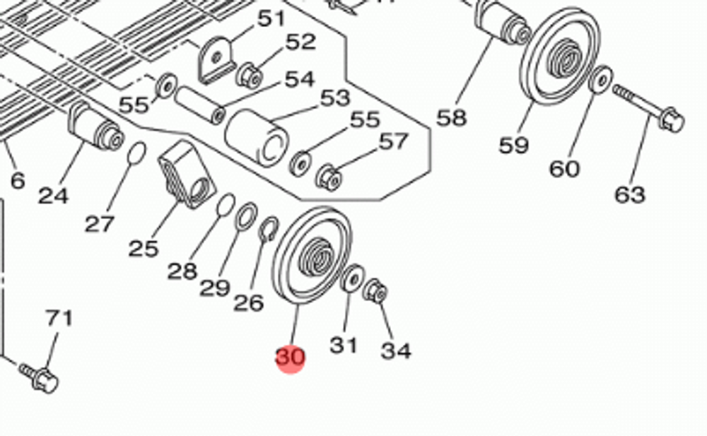 Ролик подвески гусеничного трака 8ES4731000