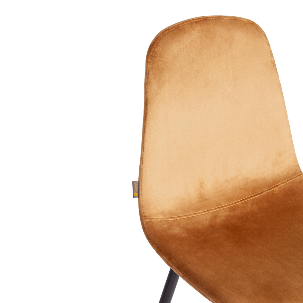 Стул BREEZE (mod. JSC-58) Велюр/металл , 44 х 53 х 86 см, brown (коричневый) HLR12 / черный (Комплект из 4 шт.)