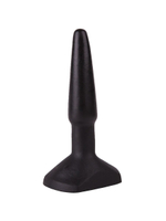 Чёрный анальный плаг на широком основании - 11,5 см. (Цвет: черный)