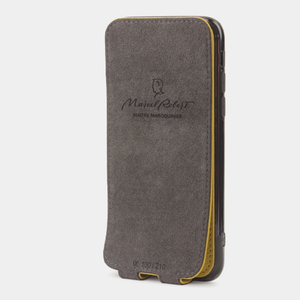 Чехол для iPhone X/XS из натуральной кожи теленка, желтого цвета