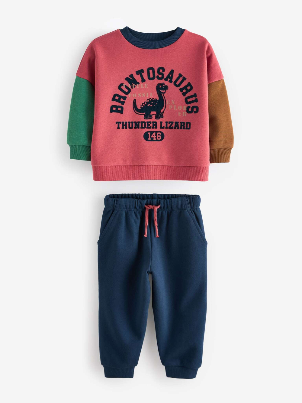 Толстовка и джоггеры в комплекте для мальчика Next 794-396, Красный, Темно-синий