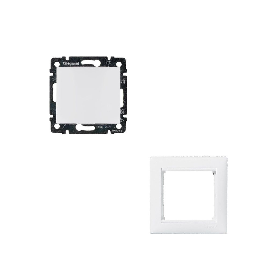 Legrand выключатель 4406 с рамкой 1 белый
