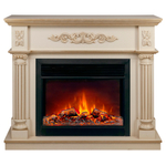 Каминокомплект Real Flame Silvia 26 WT-619G с очагом Moonblaze Deluxe Black