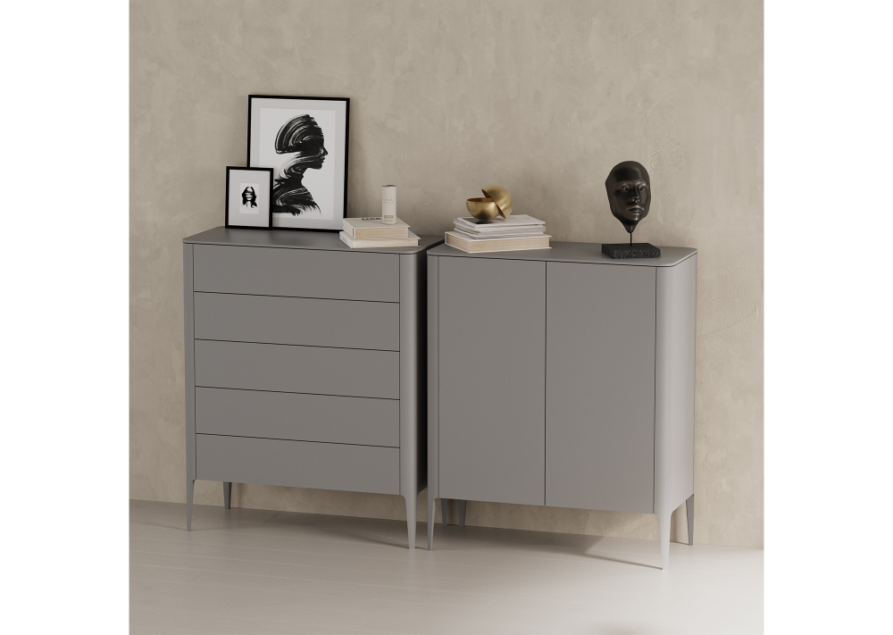 Комод Type 5 ящиков ширина 100 см (серый)