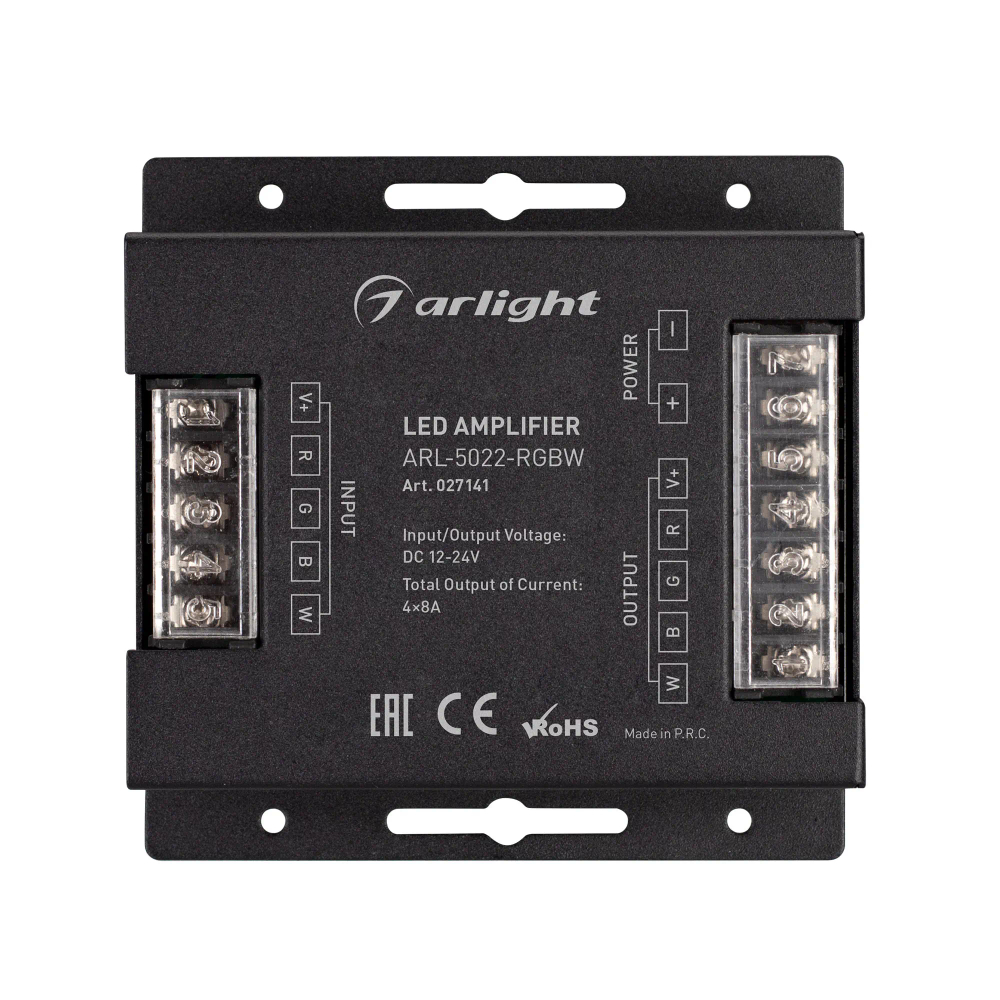 Усилитель ARL-5022-RGBW (12-24V, 4x8A, 384-768W) (Arlight, IP20 Металл, 3 года) 027141