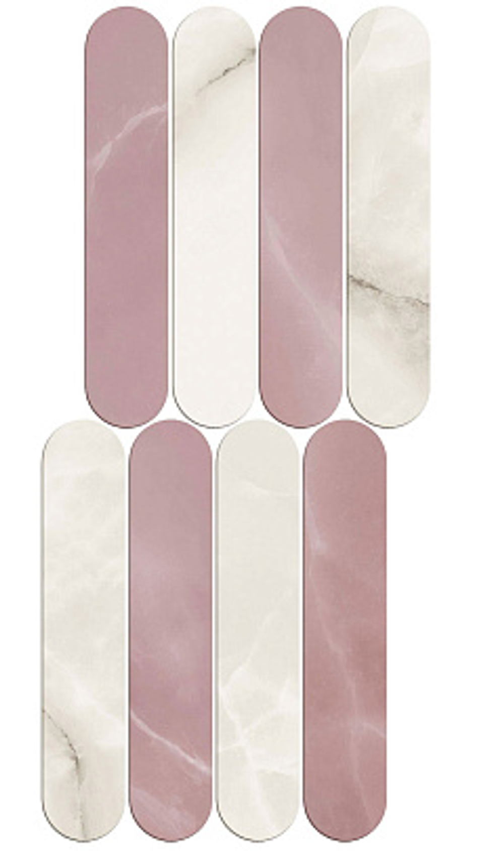 Мозаика/Керамогранит ATLAS CONCORDE RUSSIA SYMPHONYX Crystal Rose Mosaic Ellipse 56x23,5 Polished (глянц.) 9мм. 620110000163