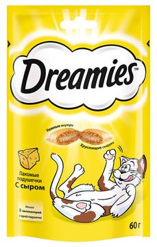DREAMIES лакомство для кошек подушечки с паштетом со вкусом сыра