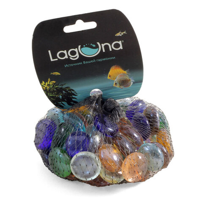 Грунт стеклянный "Пуговки", L, 25-27мм, 300г, Laguna AQUA