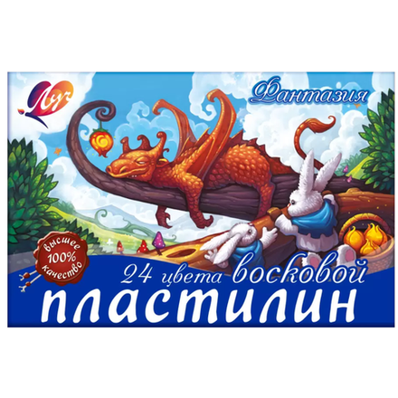 Пластилин Луч восковый 24 цвета