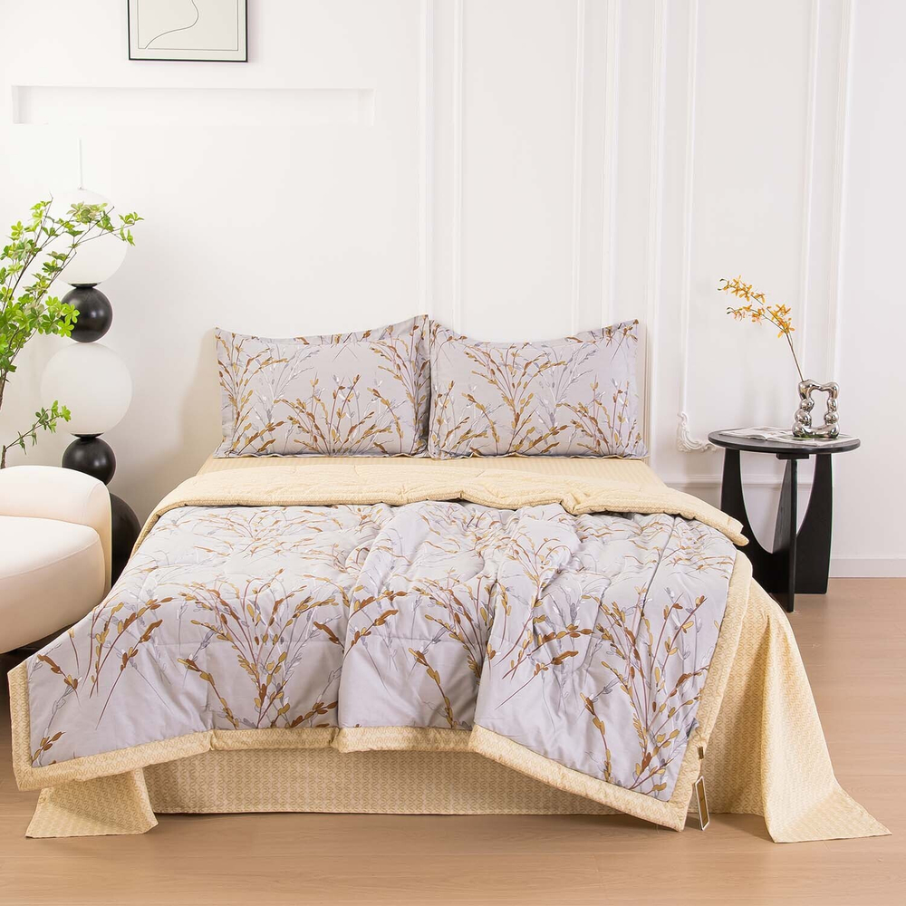 Комплект постельного белья Сатин с Одеялом 100% хлопок 160x80 на резинке OBR160