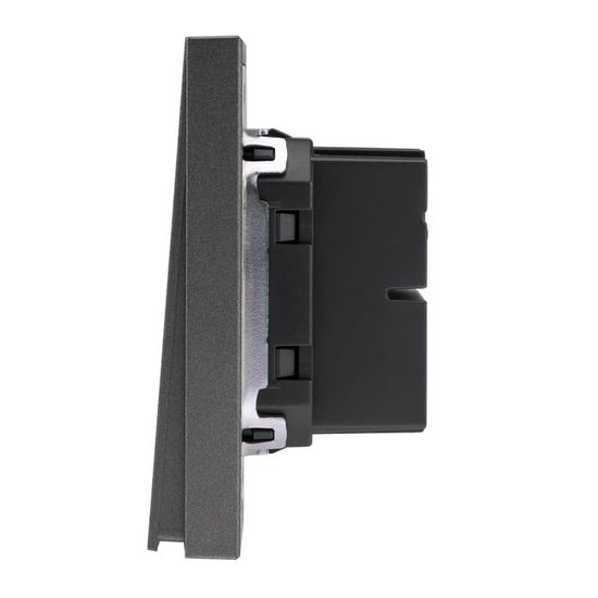 Выключатель STRONG 2 кл перекрестный (переключатель) 10А с/у графит KRANZ