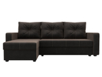 Диван угловой Ливерпуль Лайт левый угол, Коричневый, Велюр, 117722L