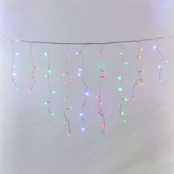 ULD-B3010-200-DTA MULTI IP20 Бахрома светодиодная с контроллером. 3 м. 200 светодиодов. Разноцветный свет. Провод прозрачный. TM Uniel.