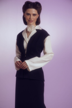 Черная юбка-миди прямого силуэта "Бьянка"