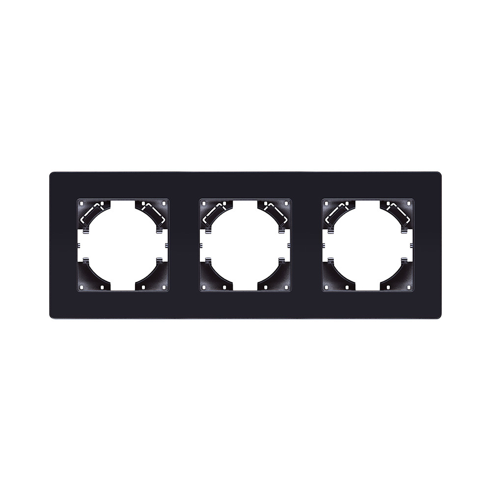 Рамка 3-постовая, черный Kollinger Eleganz Acryl EA3BK