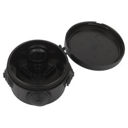 Распаячная коробка ЭРА KOR-65-40-4g-B открытой установки черная 65х40мм с гермовводами 4 вх. IP54