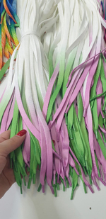 Шнурок (130 см), цвет- Розово-зеленый градиент