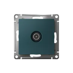 Розетка телевизионная проходная TV AtlasDesign 4дБ механизм изумруд SE ATN000892