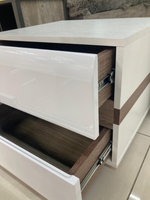 Тумба прикроватная №1 Ультра белый/белый глянец