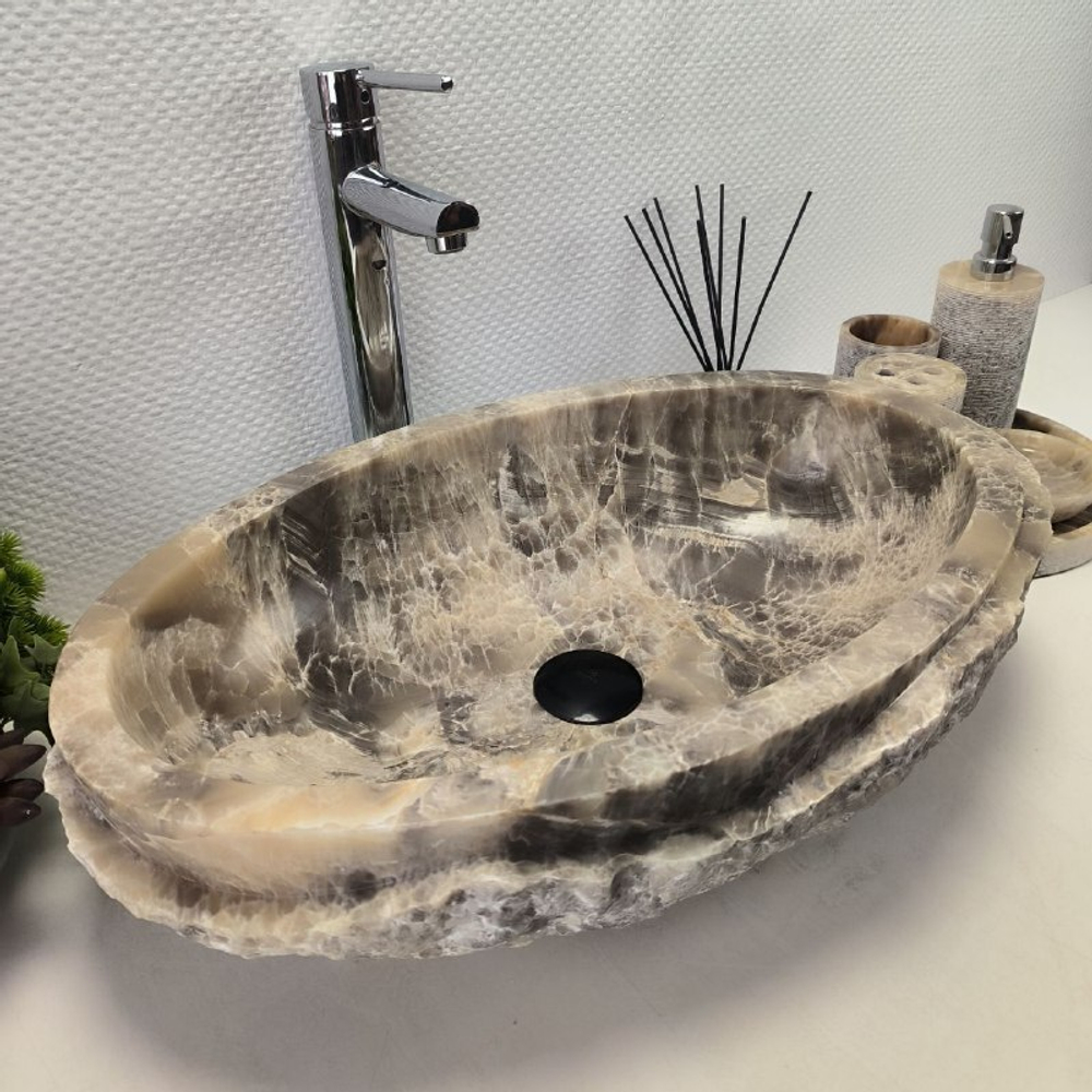 Раковина из оникса Oval Marmo Wave OO-62164 59*38*15 0103