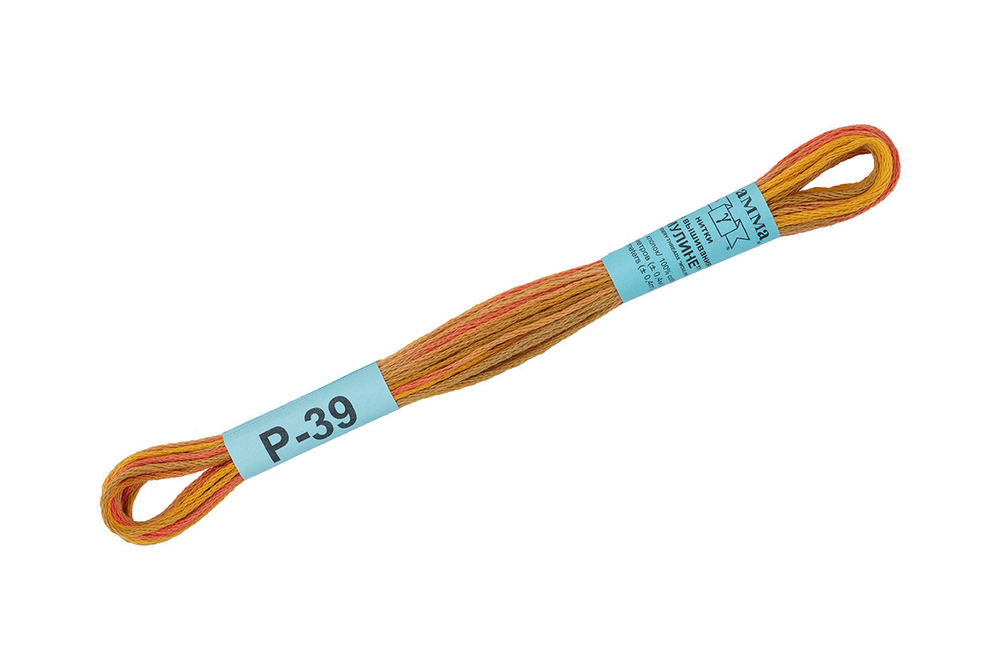 Мулине "Gamma" меланж, 8 м, 100% хлопок, № Р-39