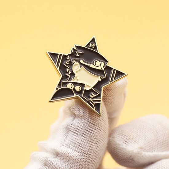 Значок металлический ДжоДжо "Джотаро. Звезда", р-р 2,6см