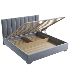 Кровать двуспальная, 180х200  Беатрис серый