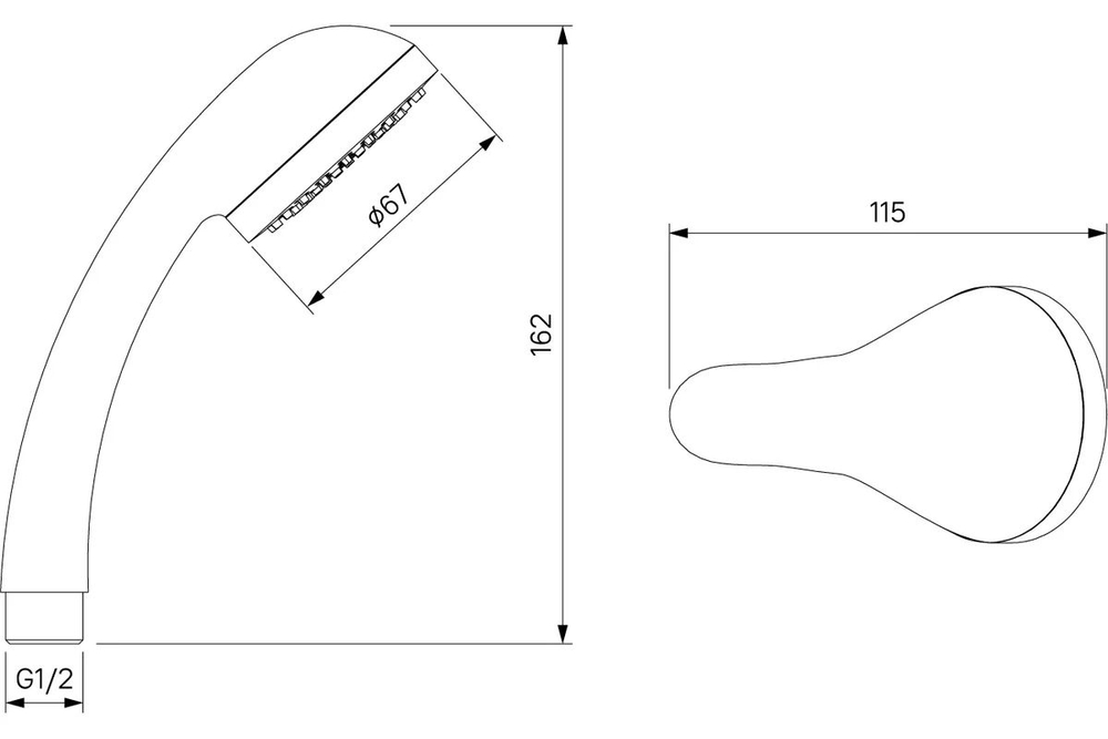 Смеситель для ванны, излив 172мм, Helic, Milardo, HELSB02M02