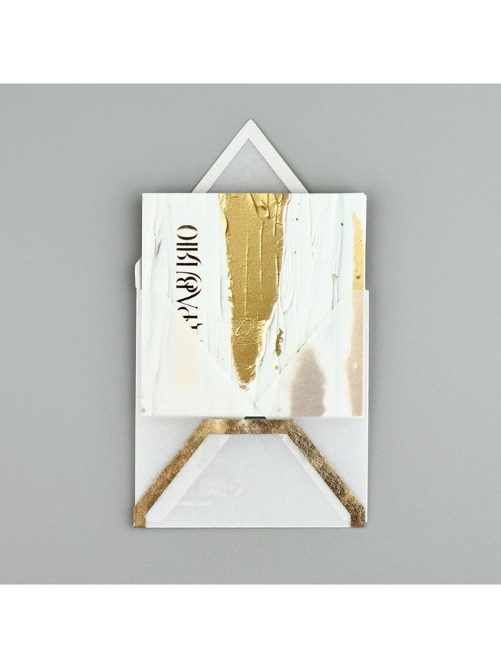 Открытка с конвертом «Поздравляю», тиснение, 7 х 7 см