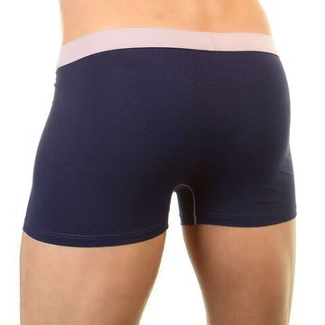 Мужские трусы боксеры темно-синие с серой окантовкой Romeo Rossi RR6011-2