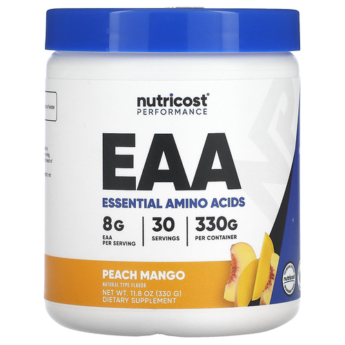 Nutricost, Performance, EAA в порошке, со вкусом персика и манго, 330 г (11,8 унции)