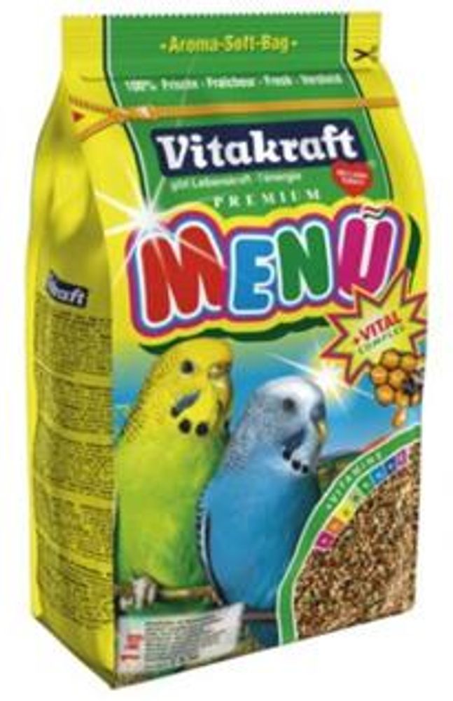 Vitakraft  Корм для волнистых попугаев MENU VITAL 1кг основной