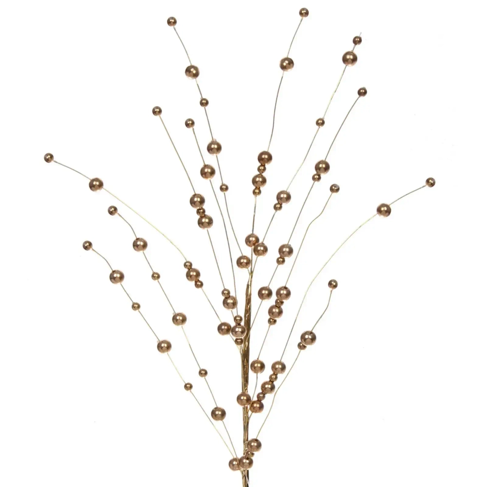 Ветка декоративная «Изящный блеск» 50 см, Шампань