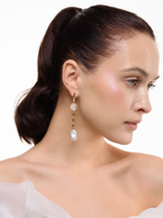 Серьги "Royal pearl gess labrador" Gold